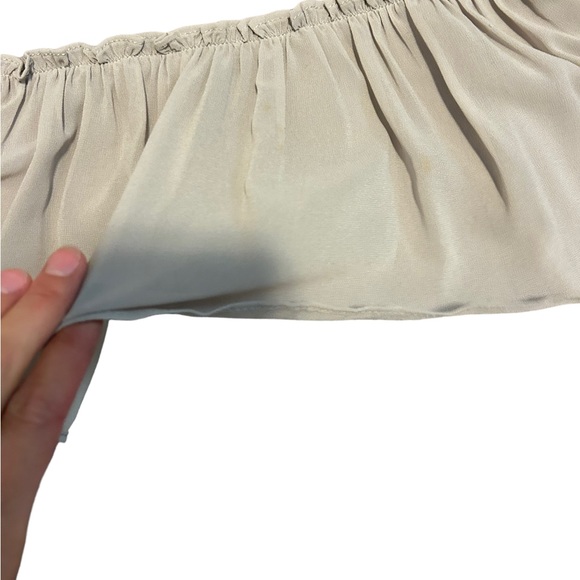 GUESS Light Beige Strapless Lace Peplum Formal Cocktail Mini Dress-Size 4 - Picture 5 of 15